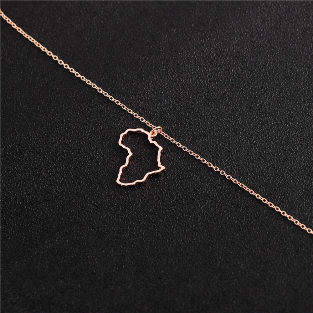 Africa Map Link Chain and Pendant - Dainty Jewelry - Picture 7 of 12